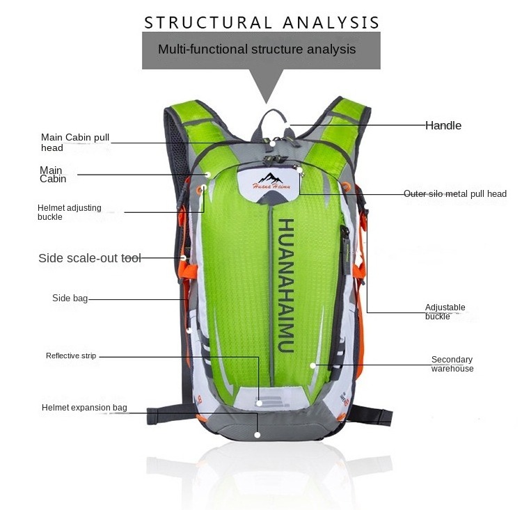 Ultralight Portable Folding Bicycle Backpack Pouch Breathable Waterproof Hiking Rucksack hiking backpack Riding bag Cycling bag