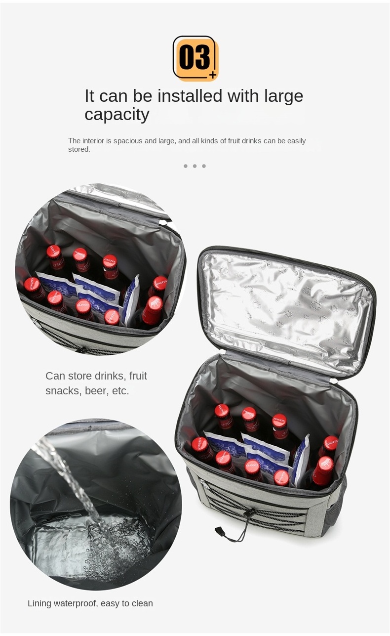 Cooler Bag Insulated Waterproof Portable Oxford Outdoor Unisex Picnic Cooler Thermal Backpack With Customized Logo picnic bags