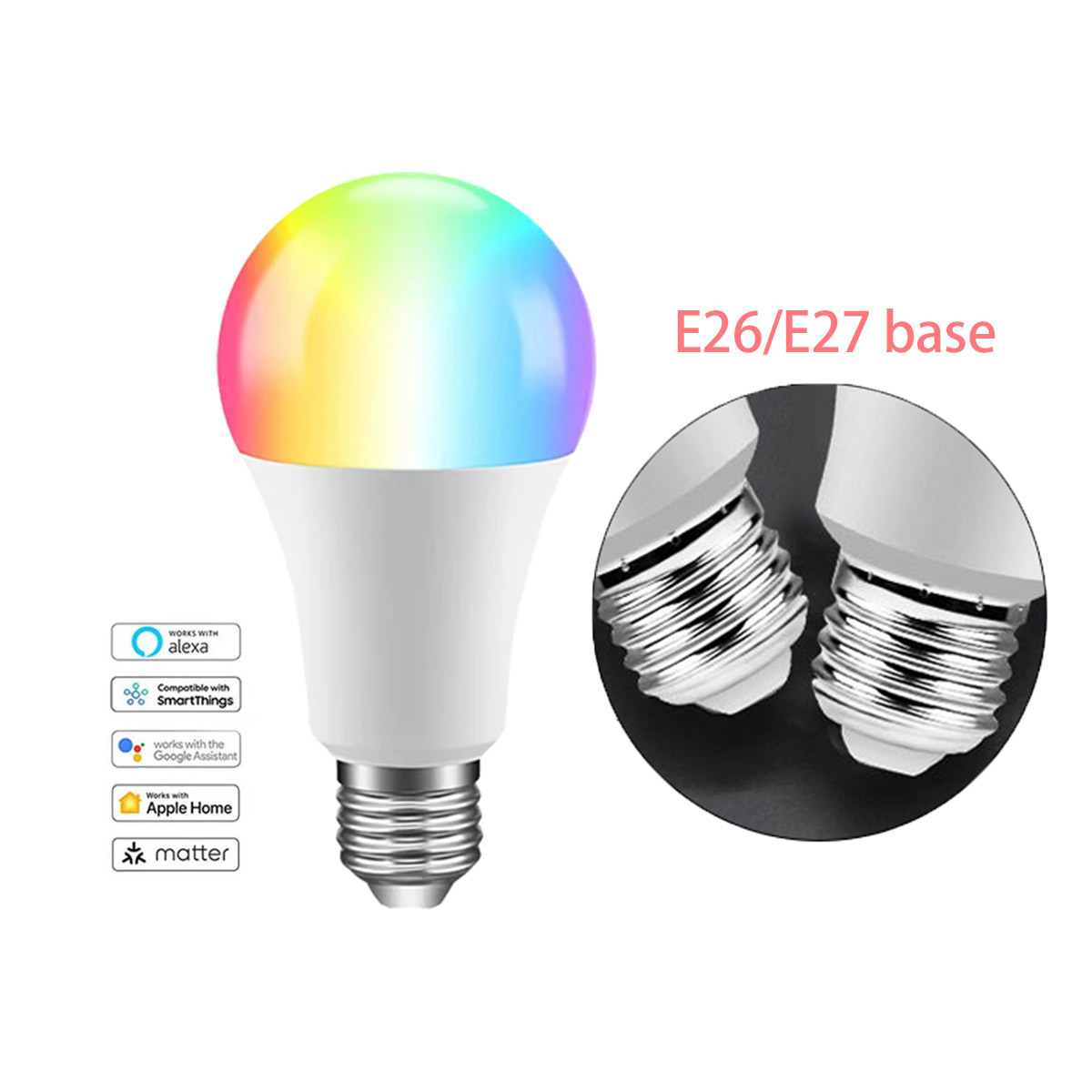 Matter lighting solution smart control control all matter lighting solution home wifi smart led bulb