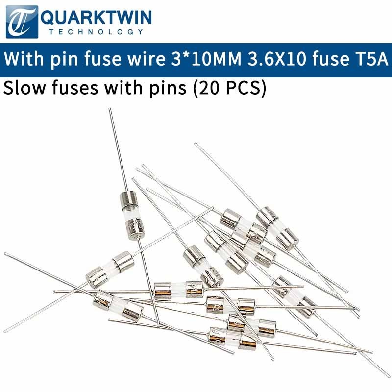 Pin fuse 3*10MM 3.6X10 Fuse T5A Pin fuse slow break (20 PCS)