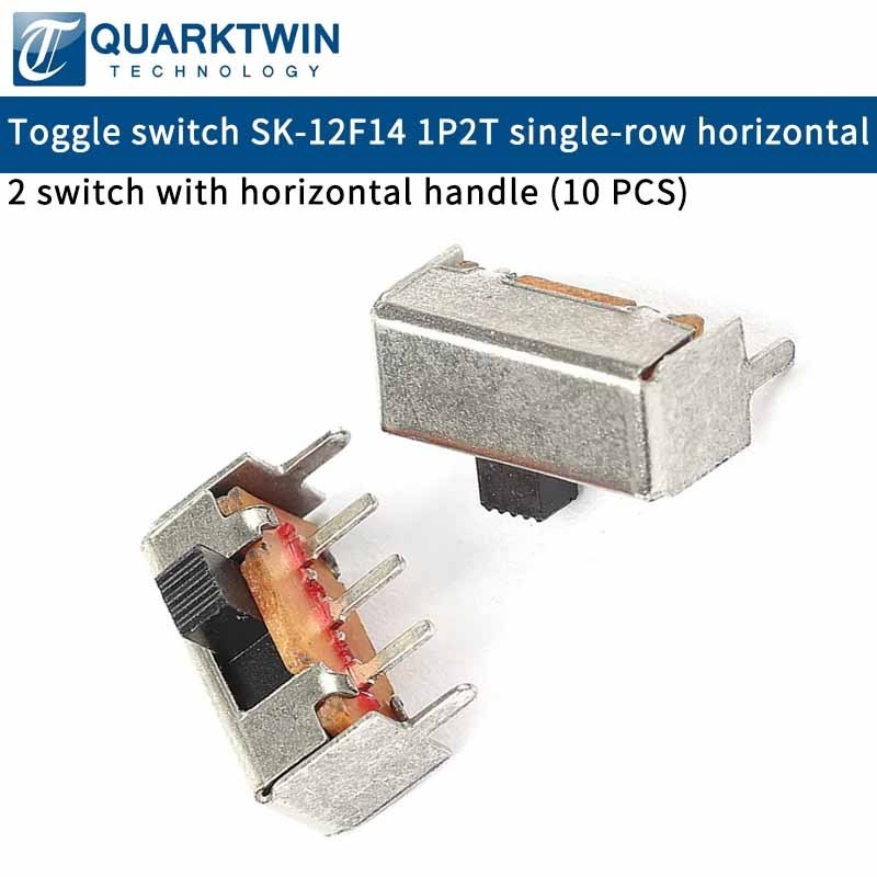 Toggle switch SK-12F14 1P2T Single-row horizontal 2 shift horizontal handle side switch/slide switch