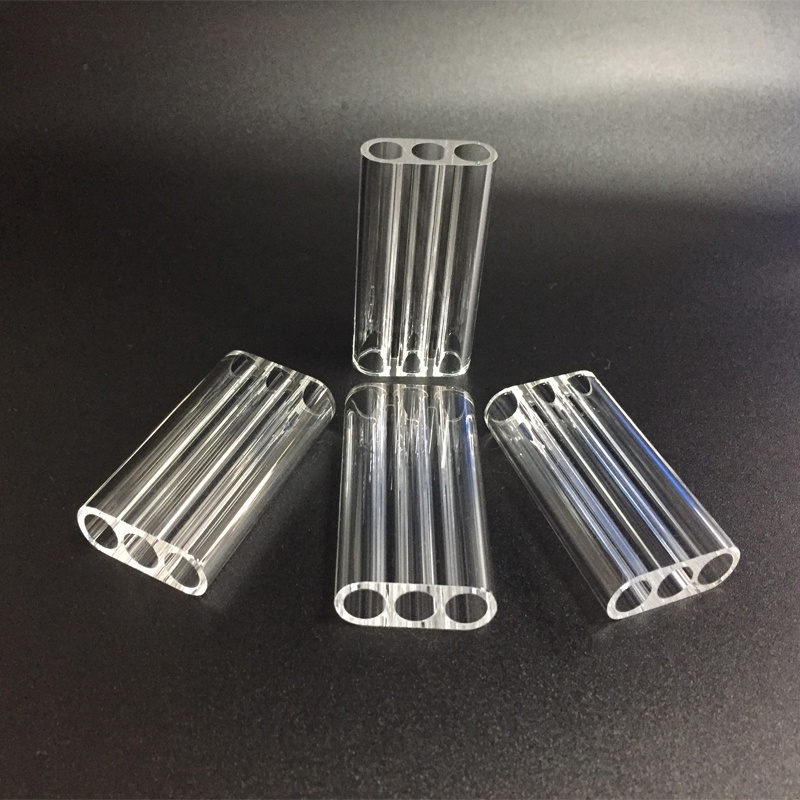 Original or Polished Triple Bore Quartz Flow Tube For Medical laser