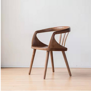 QUAWE Modern Creative Design Nordic Solid Wood Bentwood Wooden Dining Chair for Cafe Restaurant