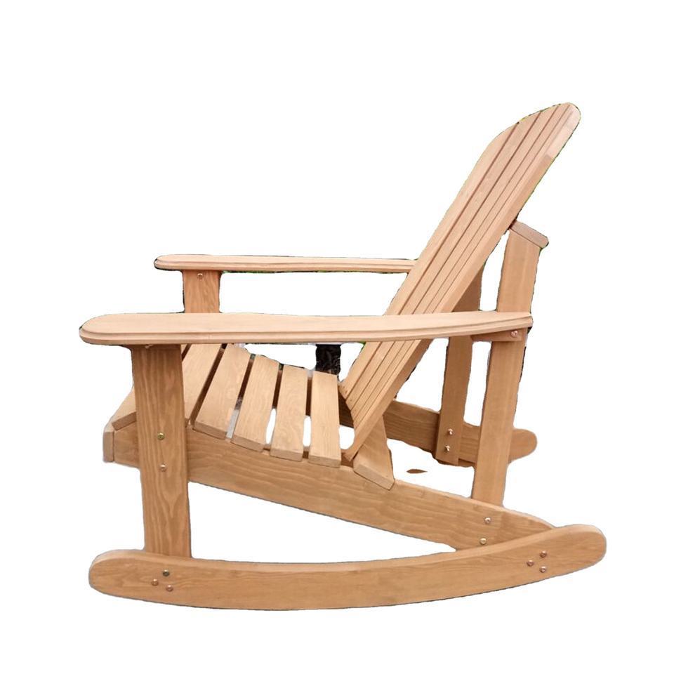 QUAWE Wholesale Antique Backyard Outdoor Patio Wooden Adirondack Rocking Chair