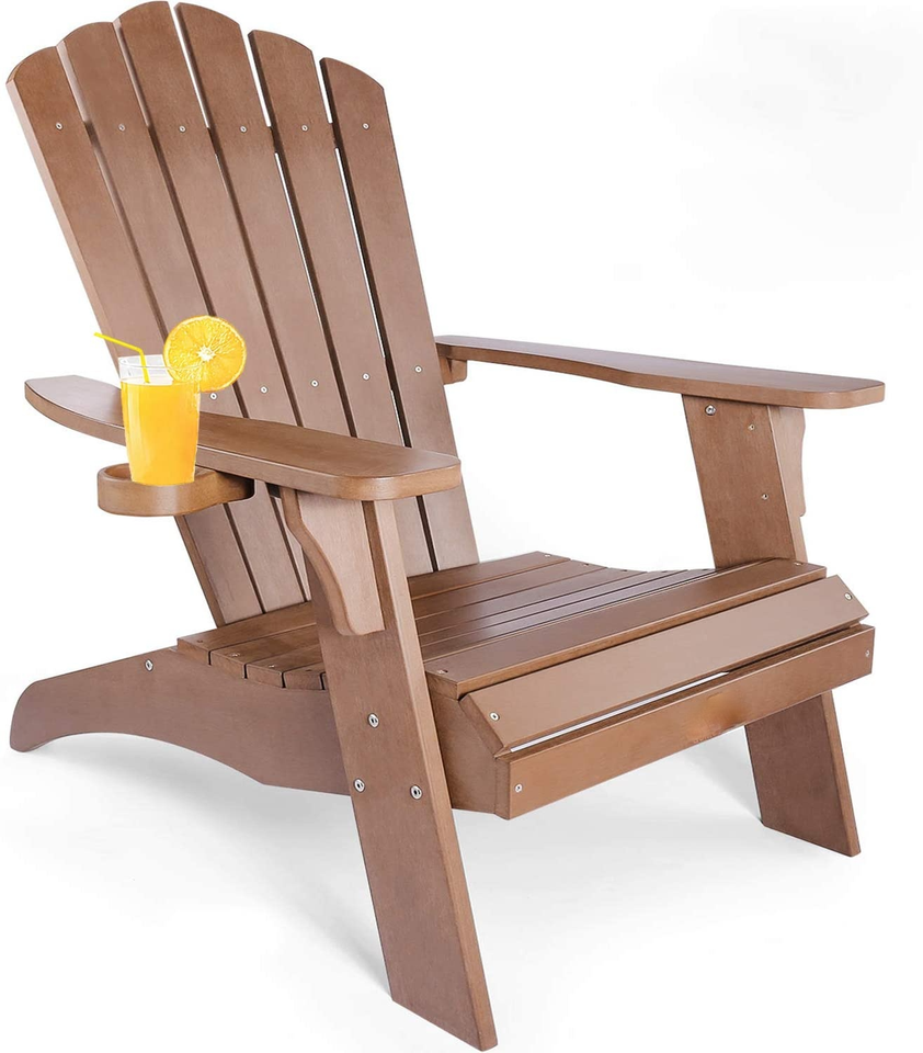 QUAWE Wholesale Outdoor Natural Solid Wood Adirondack Chairs Folding chair Furniture