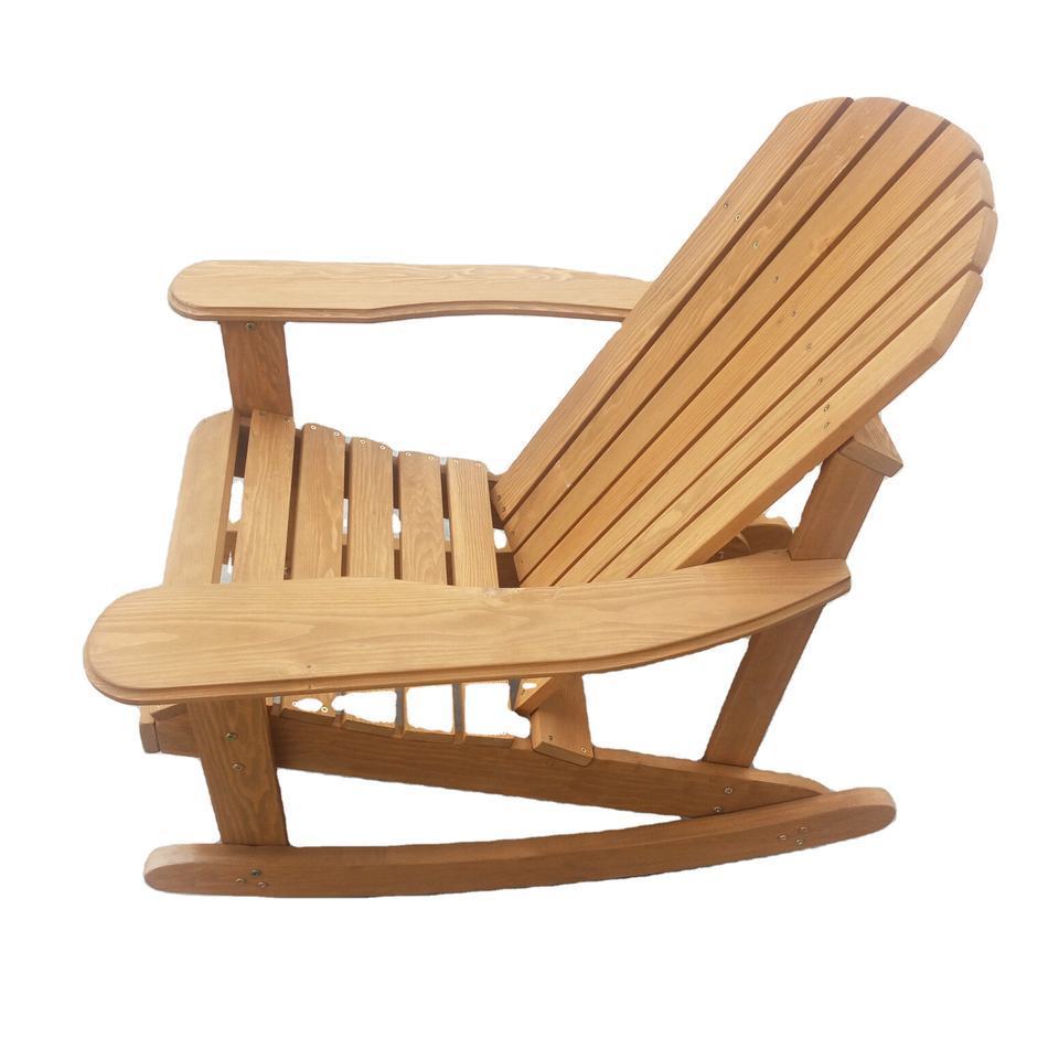 QUAWE Wholesale Antique Backyard Outdoor Patio Wooden Adirondack Rocking Chair