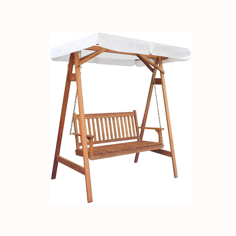 QUAWE Customized OEM ODM Hot Selling Adjustable Outdoor Eco-friendly 2 Seats Patio Wooden Swings With Ropes