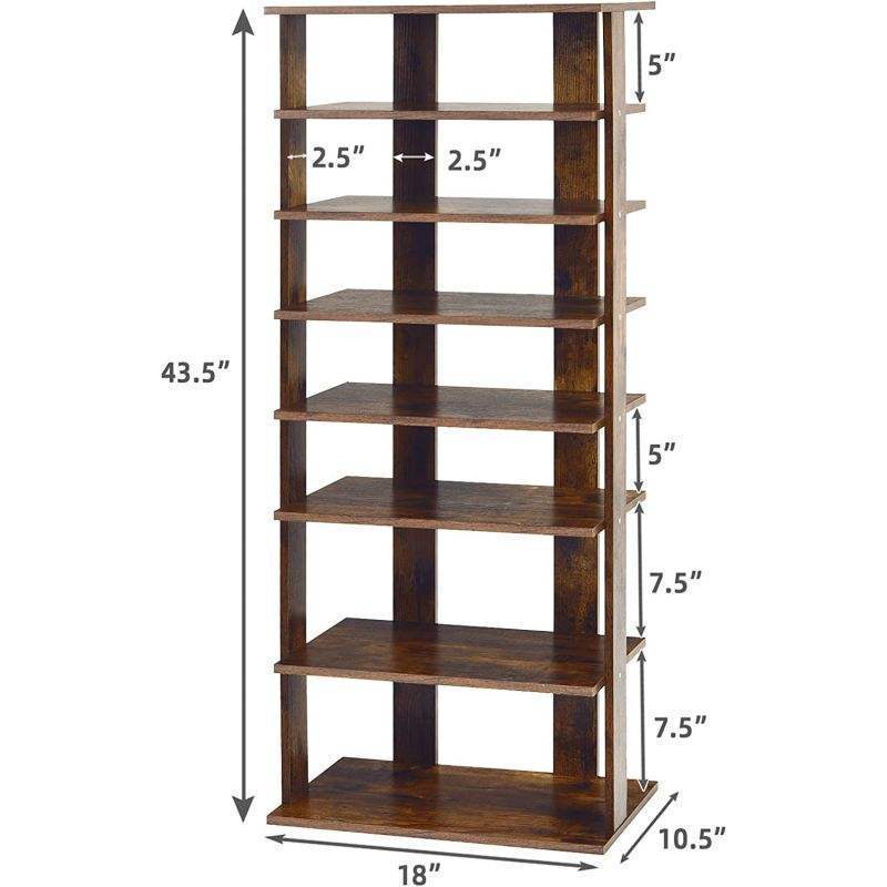 QUAWE Wholesale High Quality Saving Space Durable Vertical Shoe Rack 7 Tiers Shoe Rack