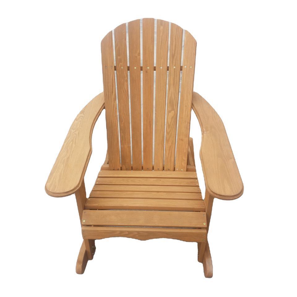 QUAWE Wholesale Antique Backyard Outdoor Patio Wooden Adirondack Rocking Chair