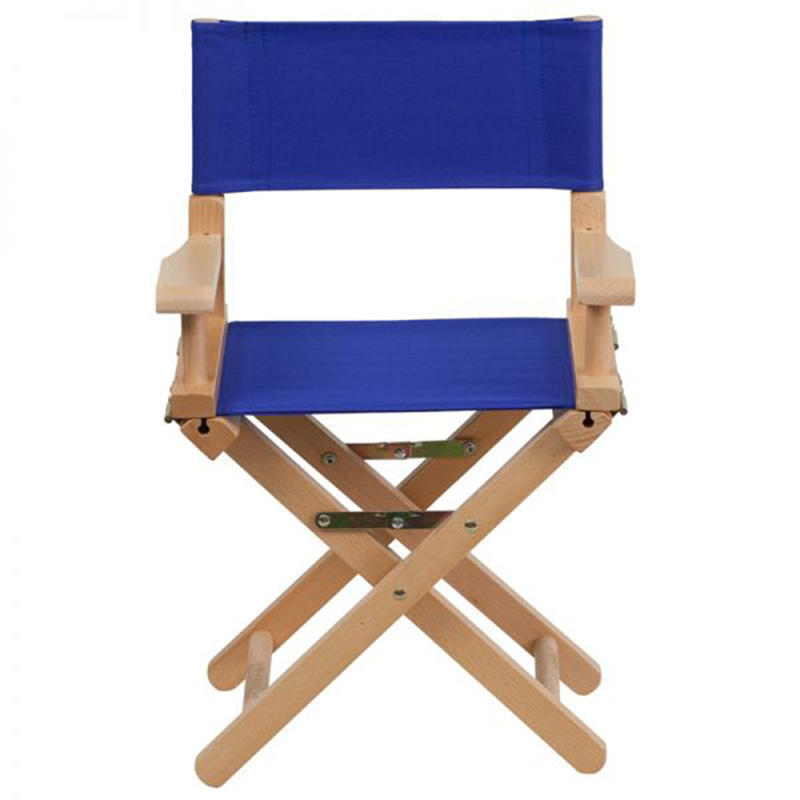 QUAWE Folding Chair Kids Portable Wooden Indoor Outdoor Furniture Patio Camping Backrest Beach Children Director Chair