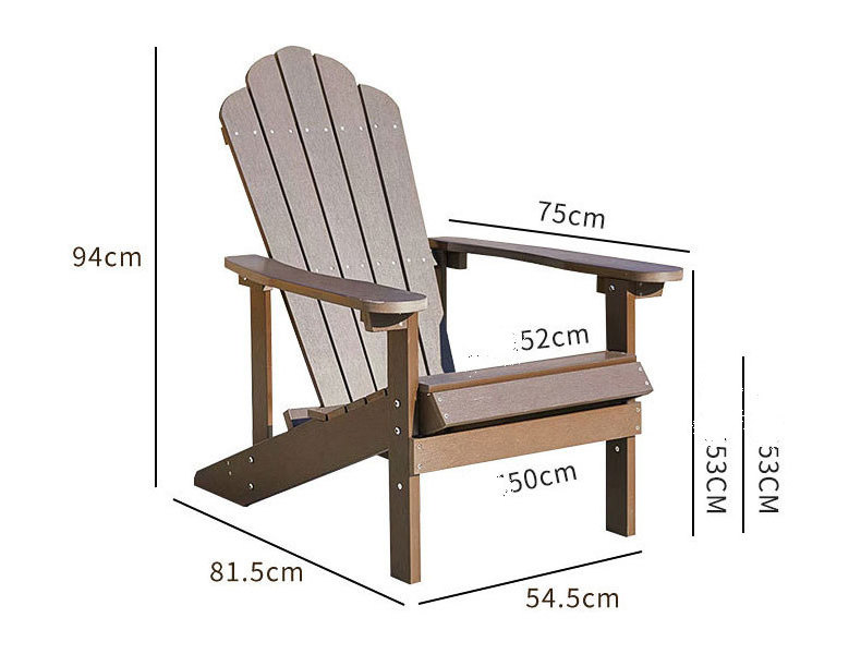 QUAWE Outdoor Furniture HDPE Lumber Modern Adirondack Upright Chair