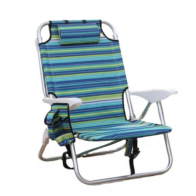 QUAWE metal outdoor portable backpack tommy bahama heavy duty iron commercial beach chair foldable beach lounge chair