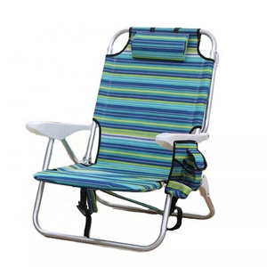 QUAWE metal outdoor portable backpack tommy bahama heavy duty iron commercial beach chair foldable beach lounge chair