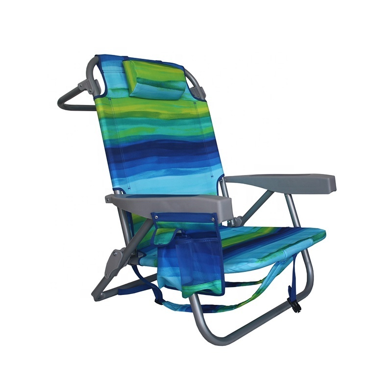 QUAWE metal outdoor portable backpack tommy bahama heavy duty iron commercial beach chair foldable beach lounge chair