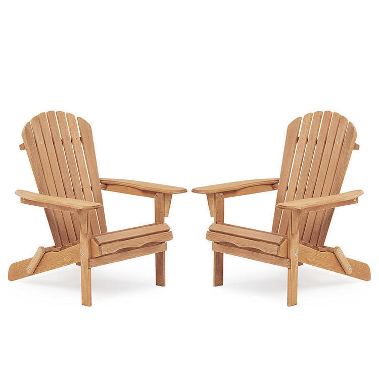 QUAWE Waterproof Outdoor Garden Patio Beach Classic Adirondack Chairs Furniture Solid Wood Adirondack Chair