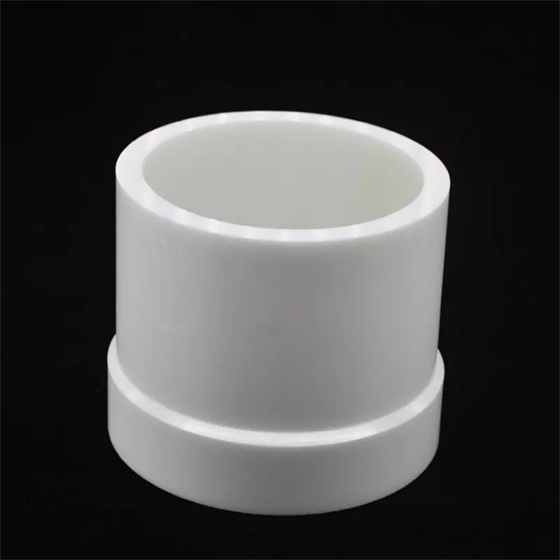 Customized Yttrium Stabilized Zirconia Ceramic Sleeve Bushing Zro2 Ring Tube With Flange