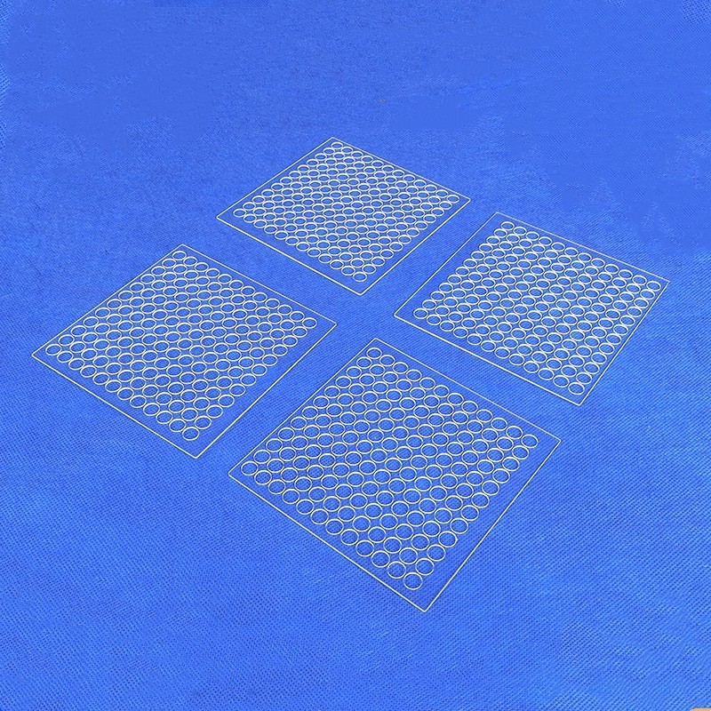 Laser Drilling Cutting Transparent Quartz Glass Plate Clear Glass Quartz Sheet With Hole