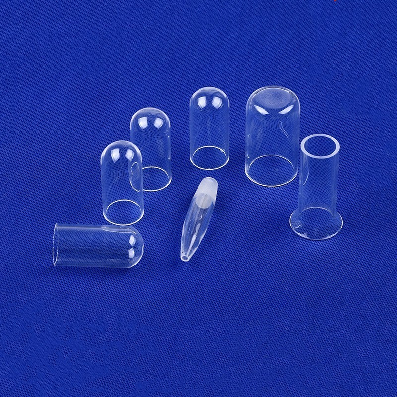 Customized Transparent Quartz Glass One End Sealing Tube Quartz Glass Pipe With Flange