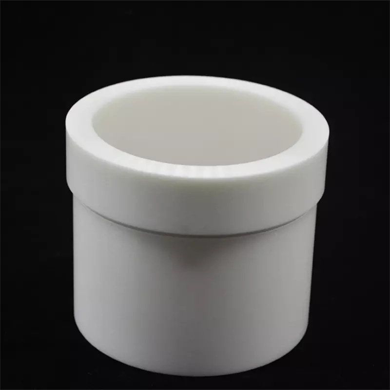 Customized Yttrium Stabilized Zirconia Ceramic Sleeve Bushing Zro2 Ring Tube With Flange