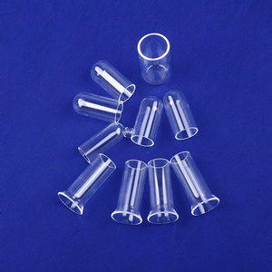 Customized Transparent Quartz Glass One End Sealing Tube Quartz Glass Pipe With Flange