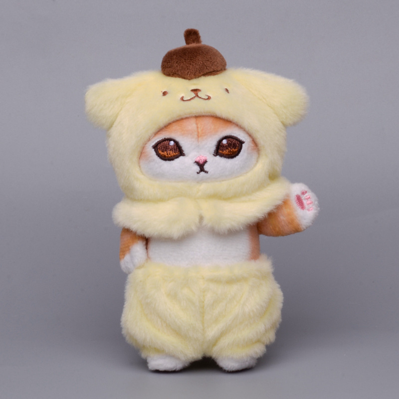 Hot Selling Cute Sanrioed Kulomi Pendant Plush Doll Cinnamon Dog Figurine Meletti Backpack Bag Hanging Ornaments Keychain