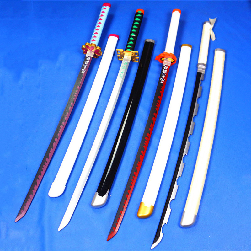 kendo narutos sasuke zoro ichigo tanjiro samurai training knight toy wooden bokken katana anime demon slayer cosplay sword