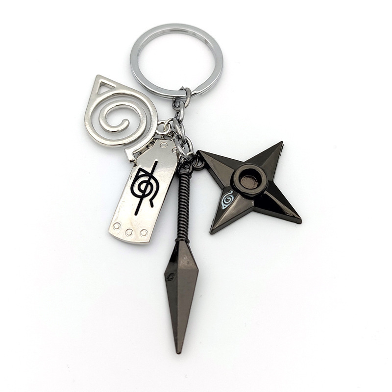 Anime Keychain Narutoes Kakashi Sword Ninja Kunai Metal Pendant Sword Weapon Keychains Toy