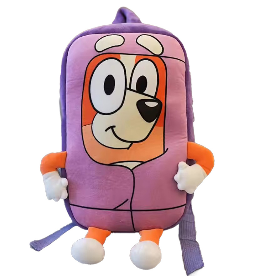 Fashion Bluei Dog Binge Backpack Plush Super Soft Kids Backpacks Double Shoulder Bag For Little Kids School Bag