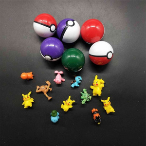 2023 Hot-sale Wholesale Capsule Toys 5 cm Plastic Pikachu Poke mon Ball With Cartoon  Pokemoned Figure Toy Inside