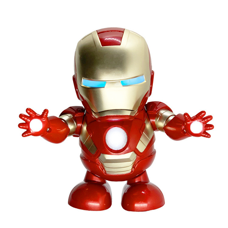 2023  Hot Sale Children Toys Dancing IronMan Music Robot Dancing SpiderMan figure