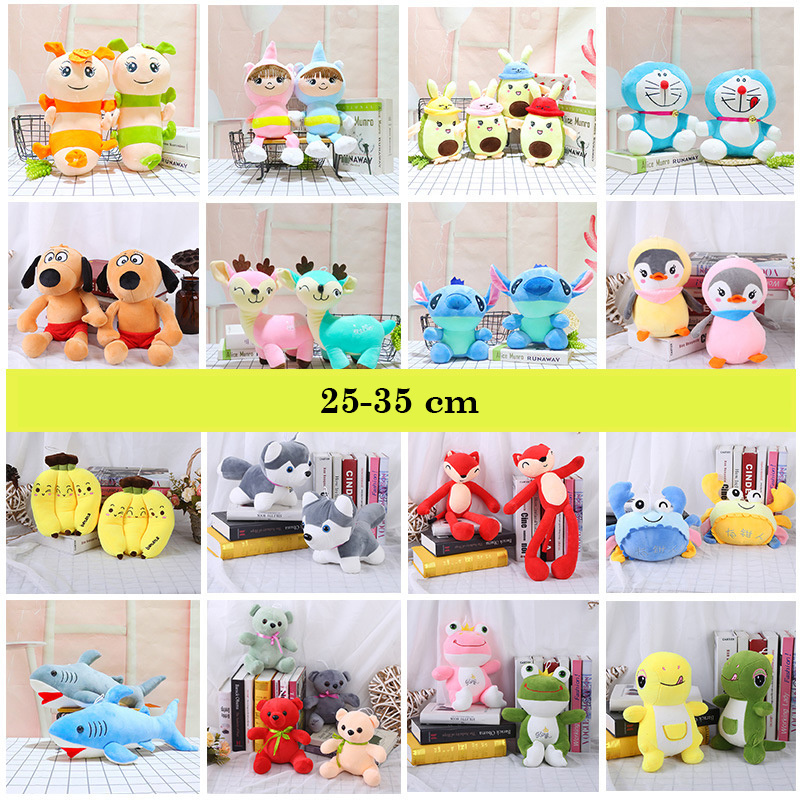 Factory Cheap Promotion crane machine 18-20cm Animals Plush Toy vending claw machine doll Printing skin Animal Stuffed Plush Toy