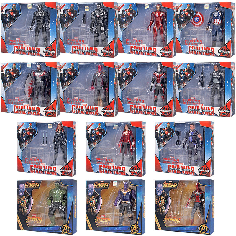 Hot Sale Cartoon Original Iron Man Spider-man Avengers Figure Marvel Action Figure with Stand