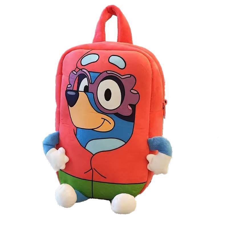 Fashion Bluei Dog Binge Backpack Plush Super Soft Kids Backpacks Double Shoulder Bag For Little Kids School Bag