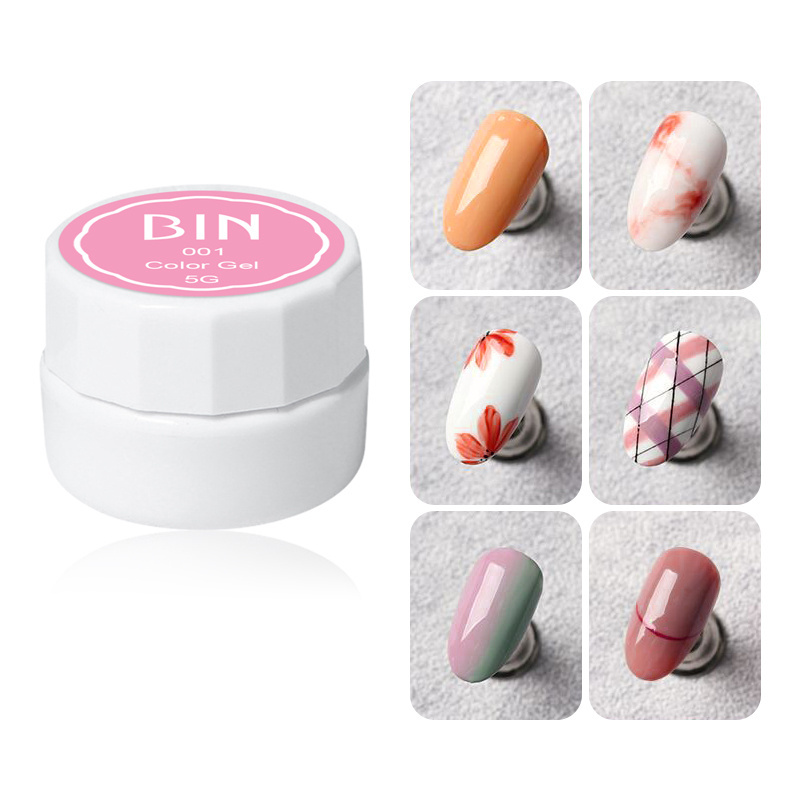 BIN Sculpture PVC Nail Soft Gel Non Sticky 3D Solid Carving UV Gel Glue Soak Off Gel Polish Paste DIY Manicure Nails Designs