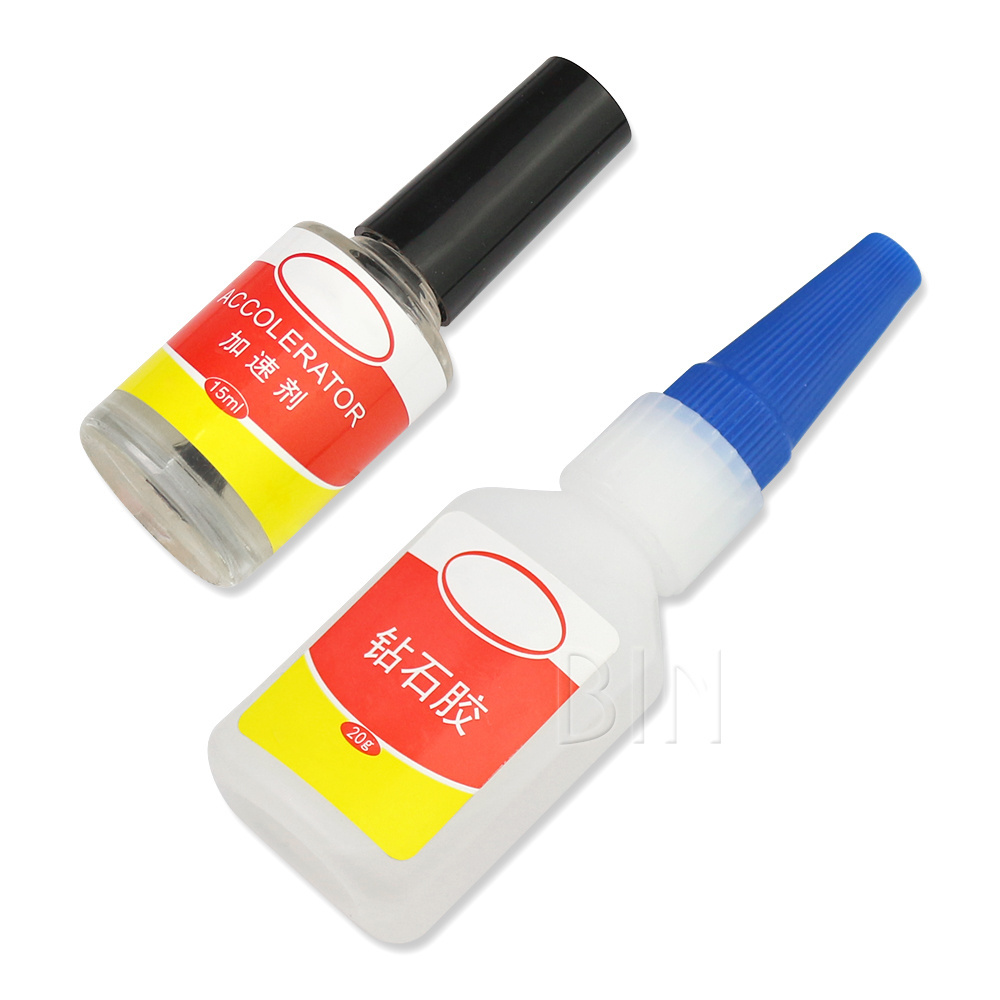 BIN Factory direct sale Wholesale 20g custom manicure glue with brush on finger nail glue for nail salon