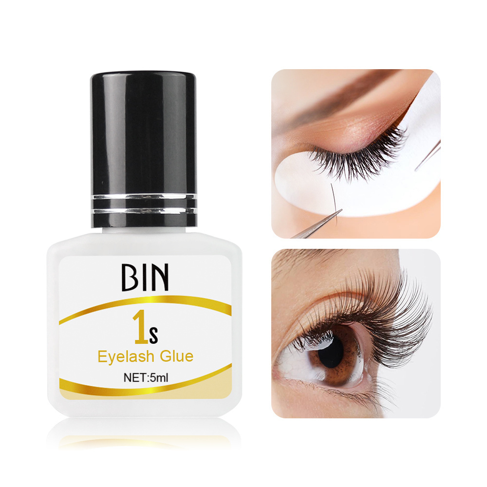 BIN custom private label 0.5 sec individual lash extension glue adhesive eyelashes glue waterproof eyelash glue