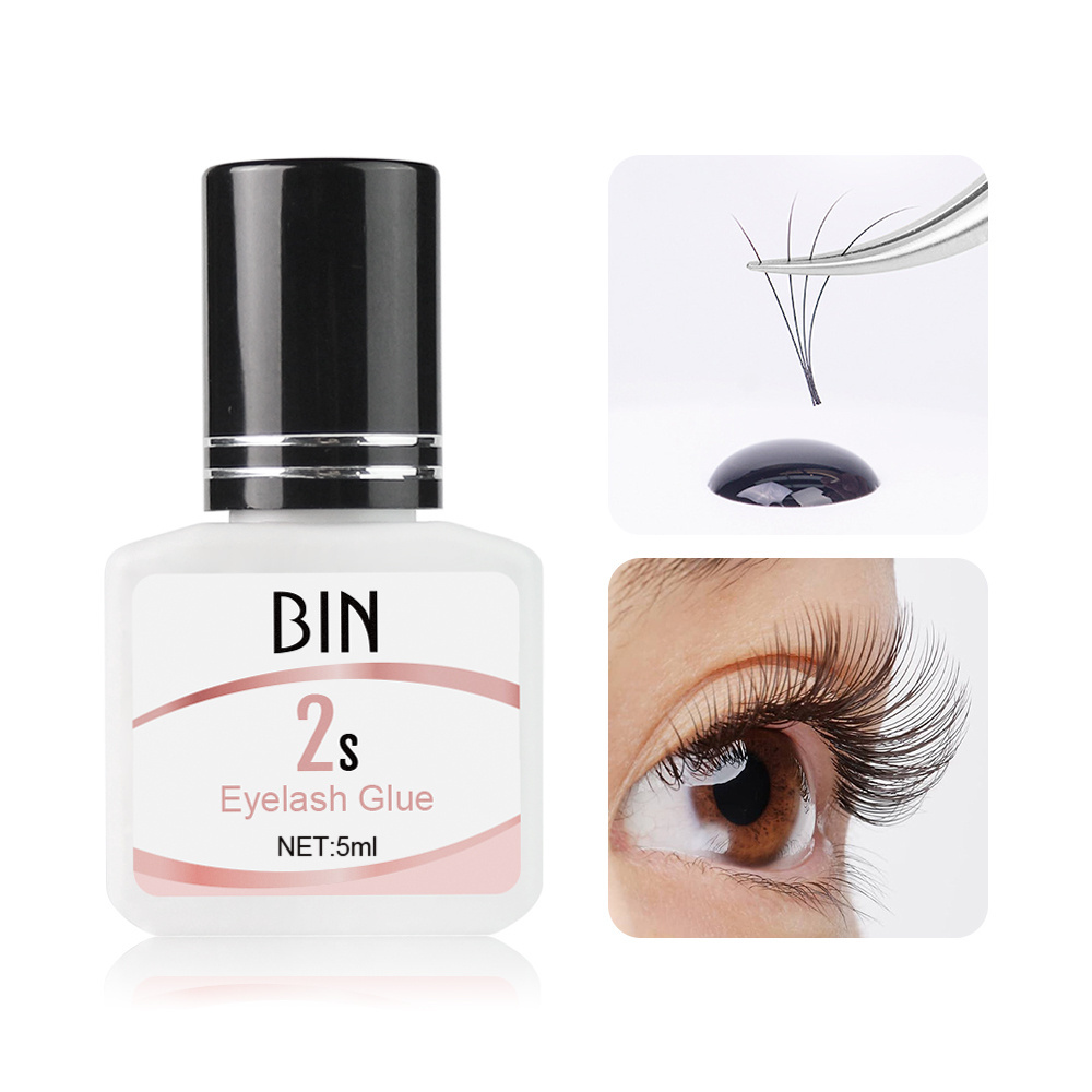 BIN custom private label 0.5 sec individual lash extension glue adhesive eyelashes glue waterproof eyelash glue