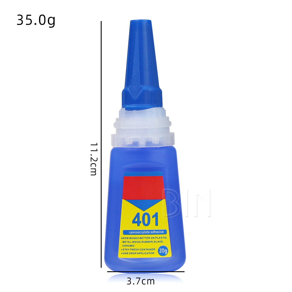 china factory good sell 401 super fast glue good quality nail gel glue 20g brush on nail glue