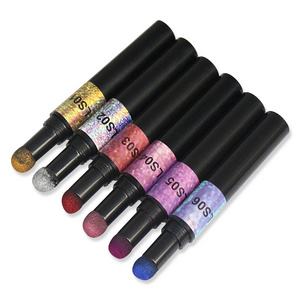 BIN OEM 6 colors nail art solid magic Holographic Laser chrome magic mirror powder coating mirror effect