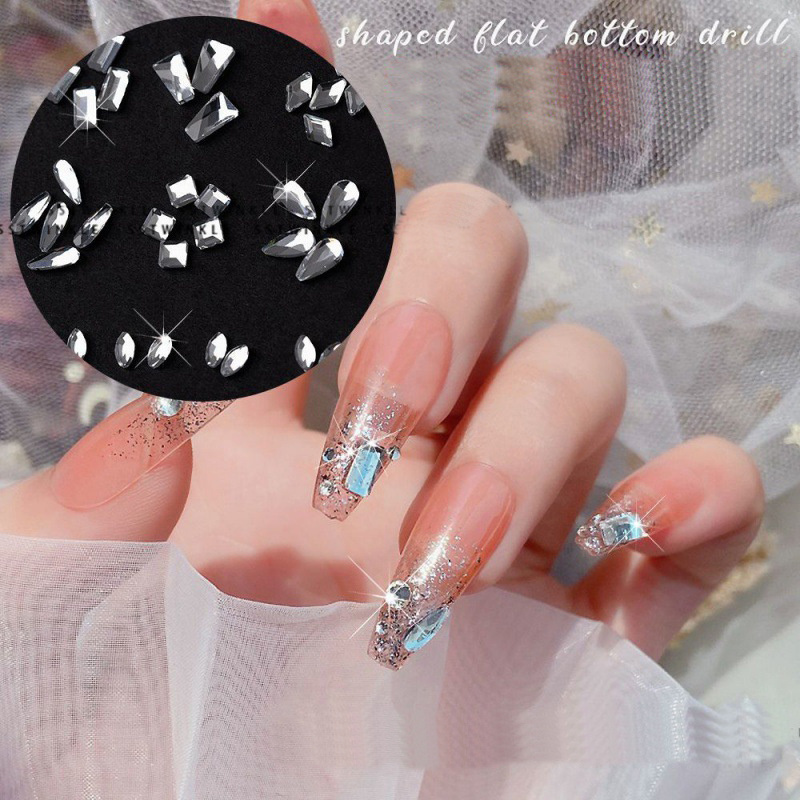 BIN Wholesale special shape Glass Flat Back Stone K9 Fancy Craft Crystal Nail Rhinestone For Nail Art Decoration Jewelry