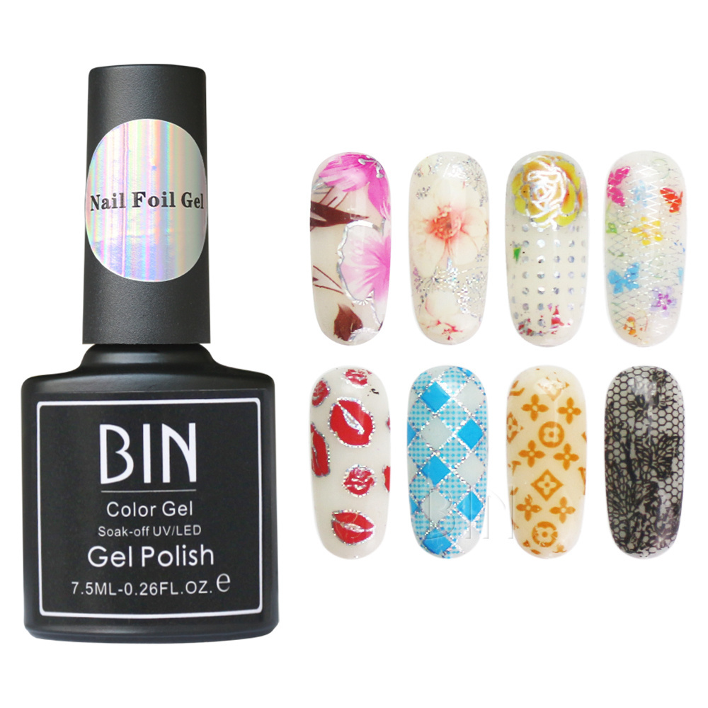 BIN Eco-Friendly Non Toxic 7.5ML Nail Art Foil Glue With MSDS