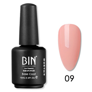 Bin nail gel polish base coat colored gel 2 in 1 base