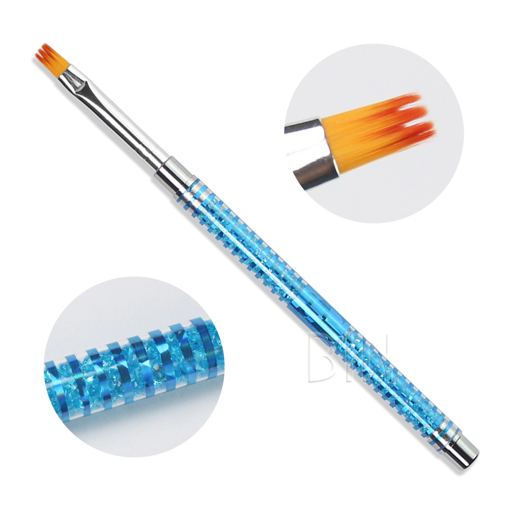 BIN nail art brushes set 3 pcs fiber brush on nail glue nail brush