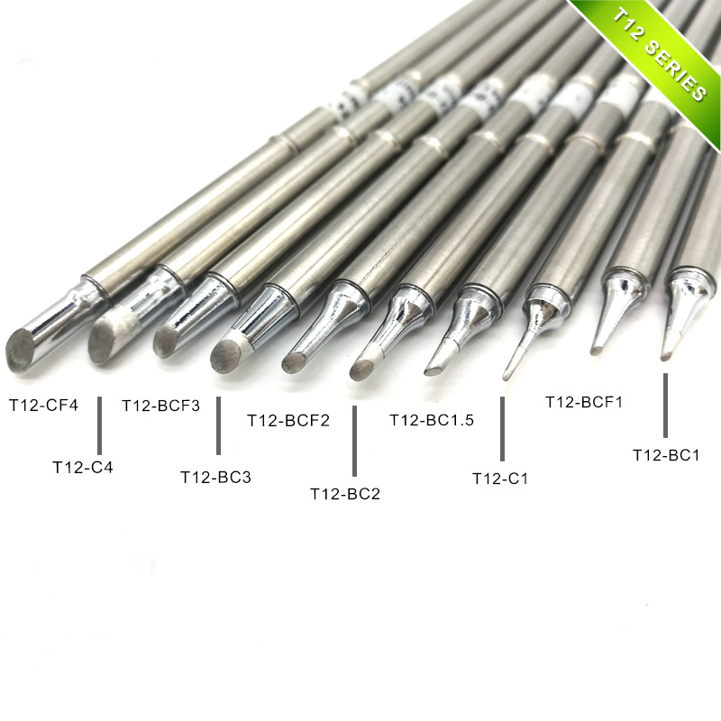 SHAPE C series T12-CF4 T12-C4 BCF3 BC3 T12-BCF2 BC2 T12-BC1.5 C1 BCF1 BC1 Solder Iron Tips for Soldering FX951 952 956