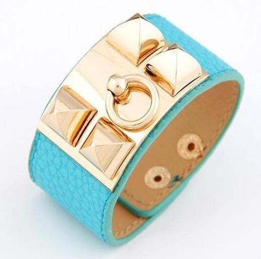 punk style exaggerated leather Cuff Bracelets charm temperament Wide Bracelets & Bangles