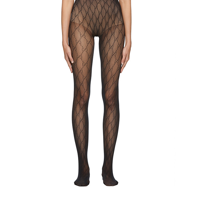 QUEENA Factory Direct Sales Fishnet Tights Pantyhose Letter Print Popular Tights Mature Pantyhose