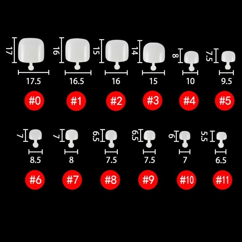 Press on Toenails White Acrylic False Toenails Full Cover Glue on Artificial French Toenails Fake Toe Nail Tips