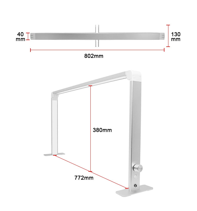 Super Brightness 36W manicure swing arm table lamp light acrylic nail desk table lamp for tattoo eyelash extension