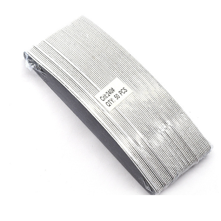 Custom Double-Sided Stainless Steel Nail Files 100 180 240 Manicure Tool Replaceable Paper Sandpaper Nail File