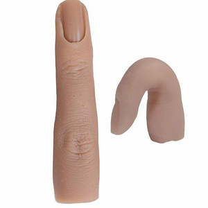 acrylic nails silicone hand nails artificial finger Flexible Bendable soft nail practice hand